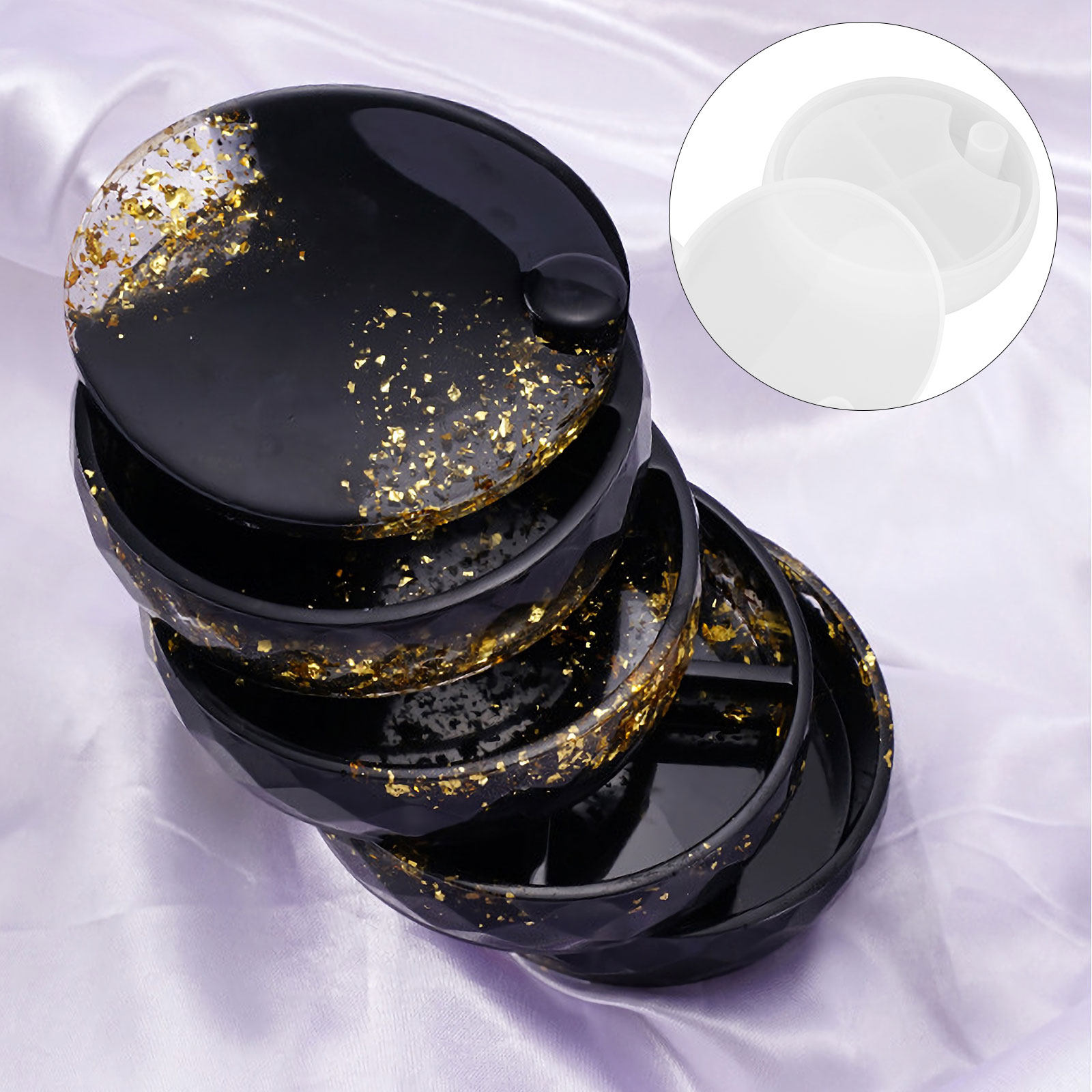 Silicone Epoxy Resin Molds Set - 6-delige siliconen epoxyhars malset voor het
