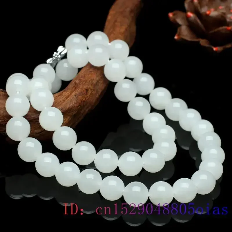 Beading - Witte Jade Kralen Ketting Kralen Natuurlijke