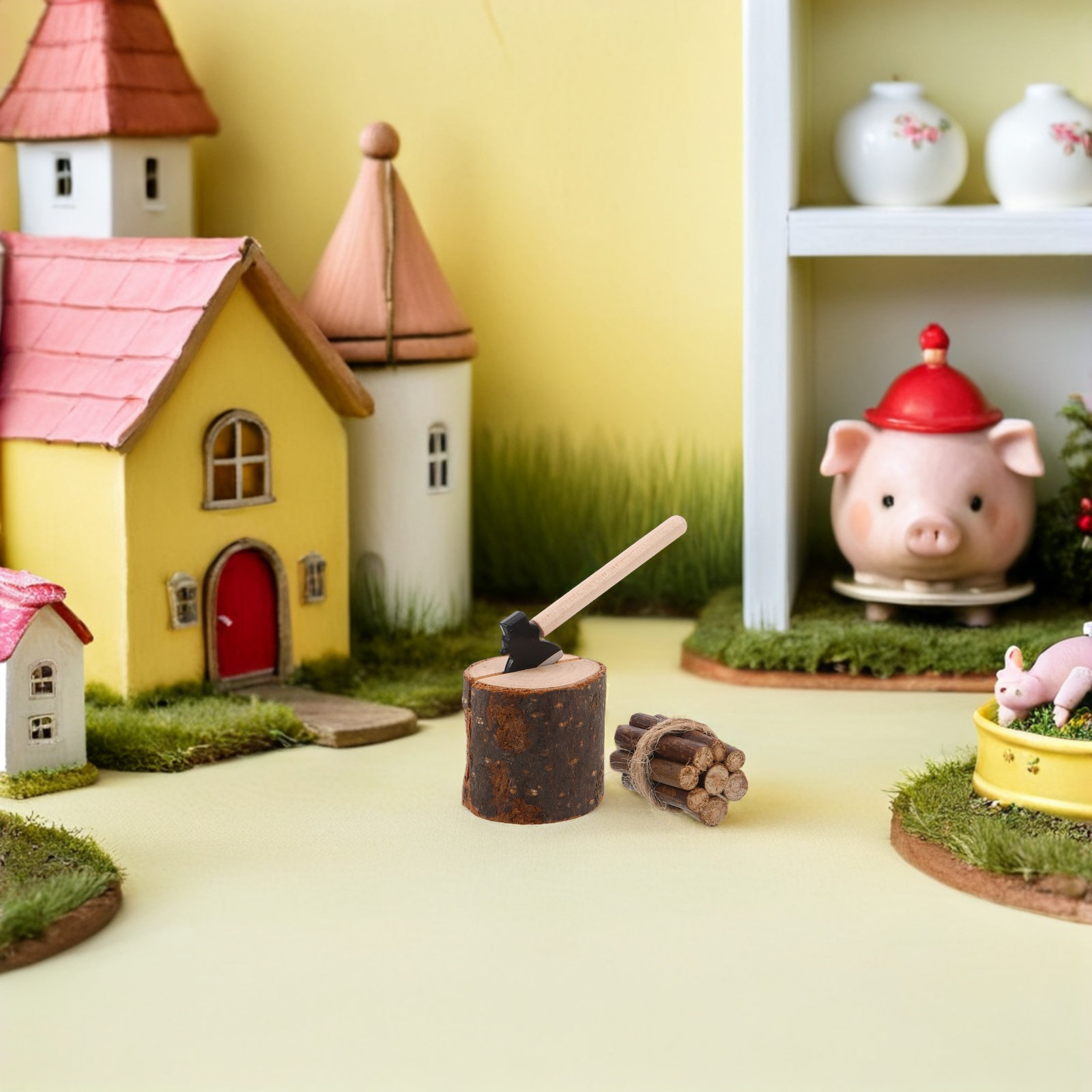 Craft Tools - Miniatuurhoutset met hakgereedschap, realistische accessoires voor
