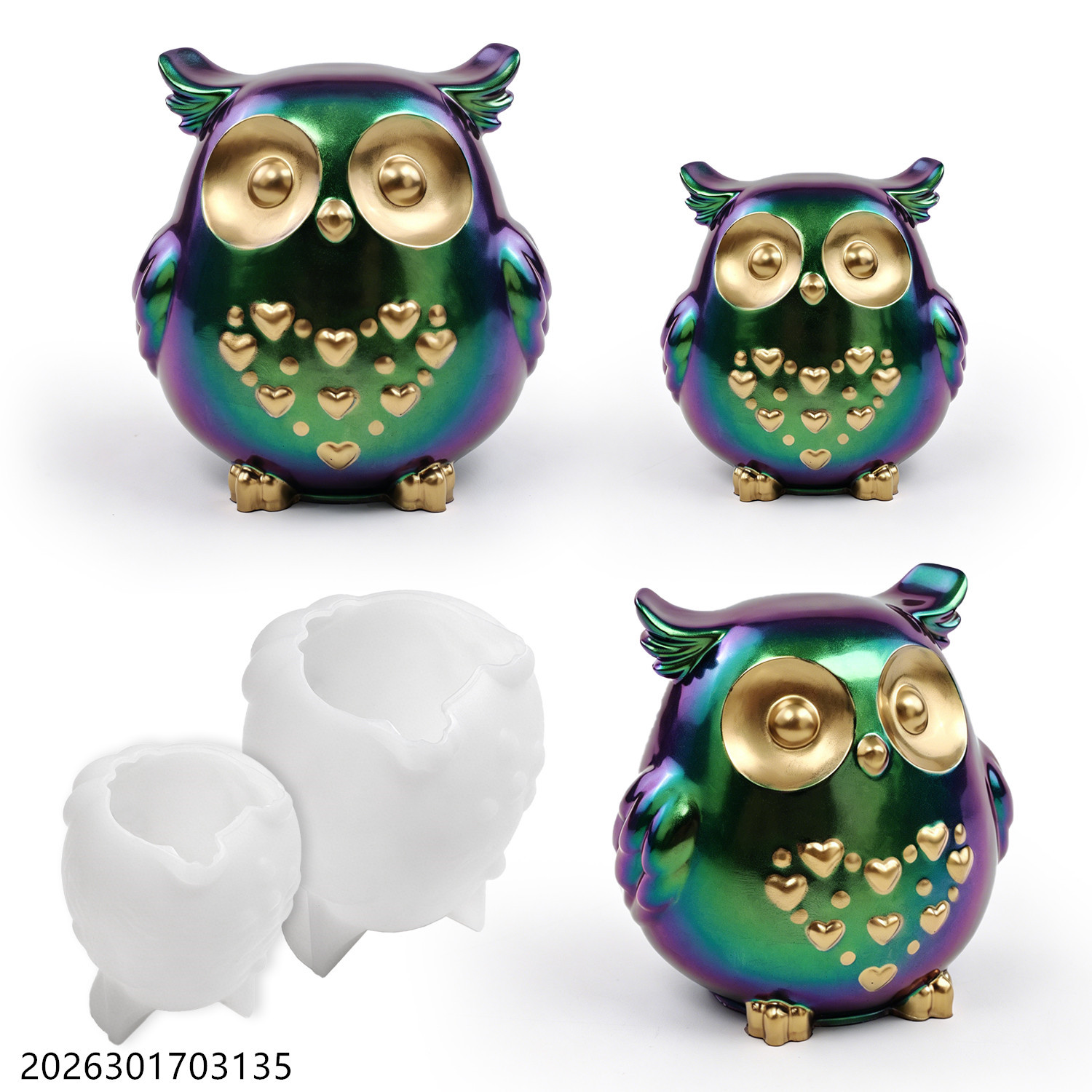 Silicone Epoxy Resin Molds Set - Uil siliconen mal 3D vogelvorm set