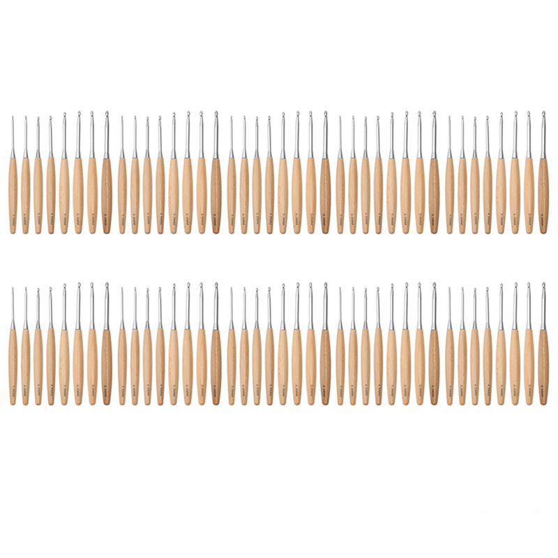 SEWS-80 stuks houten haaknaald - Wooden Crochet Hooks Ergonomic Handle recensie en prijs