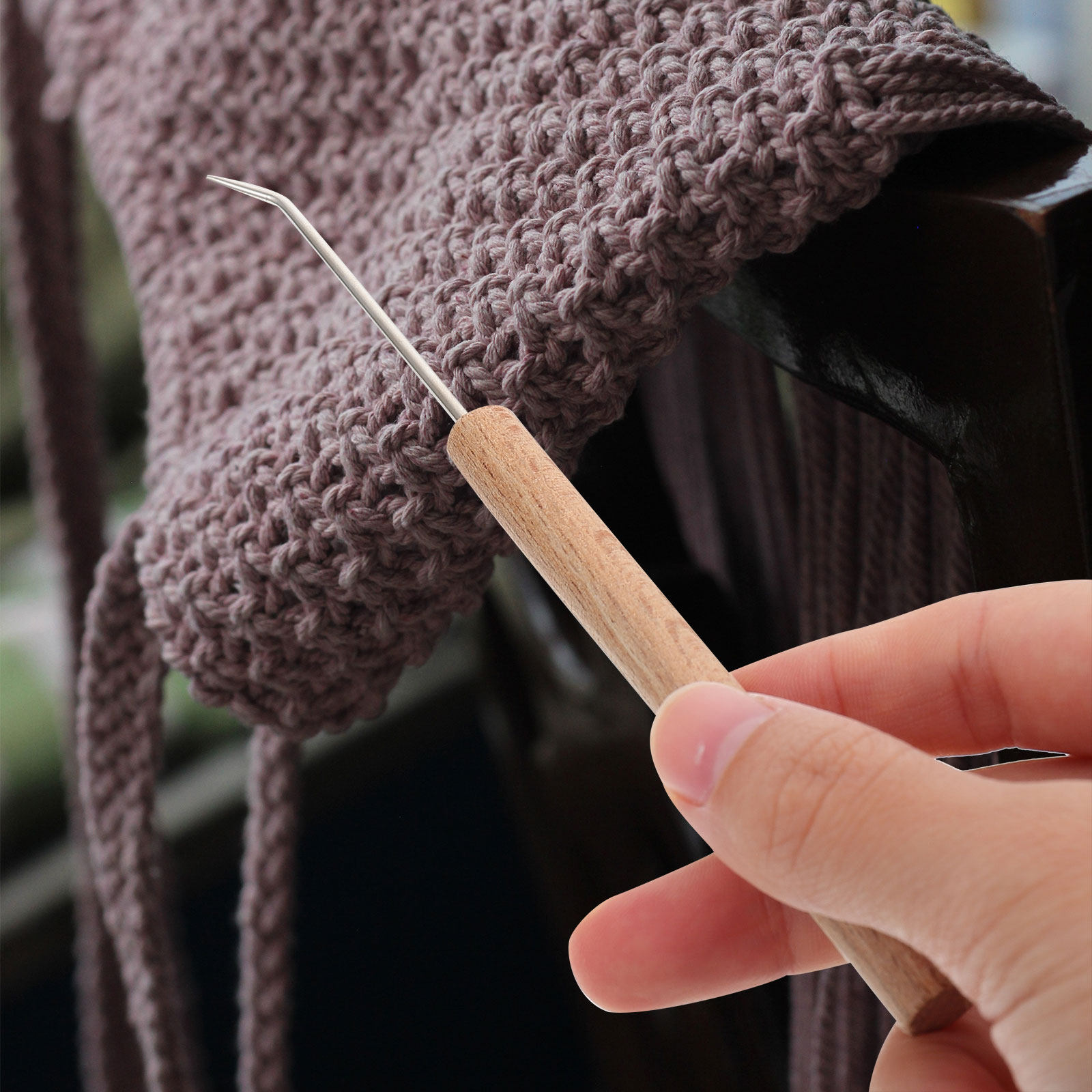 1 stuk Exquise haken met houte - Wooden Crochet Hooks Ergonomic Handle recensie en prijs