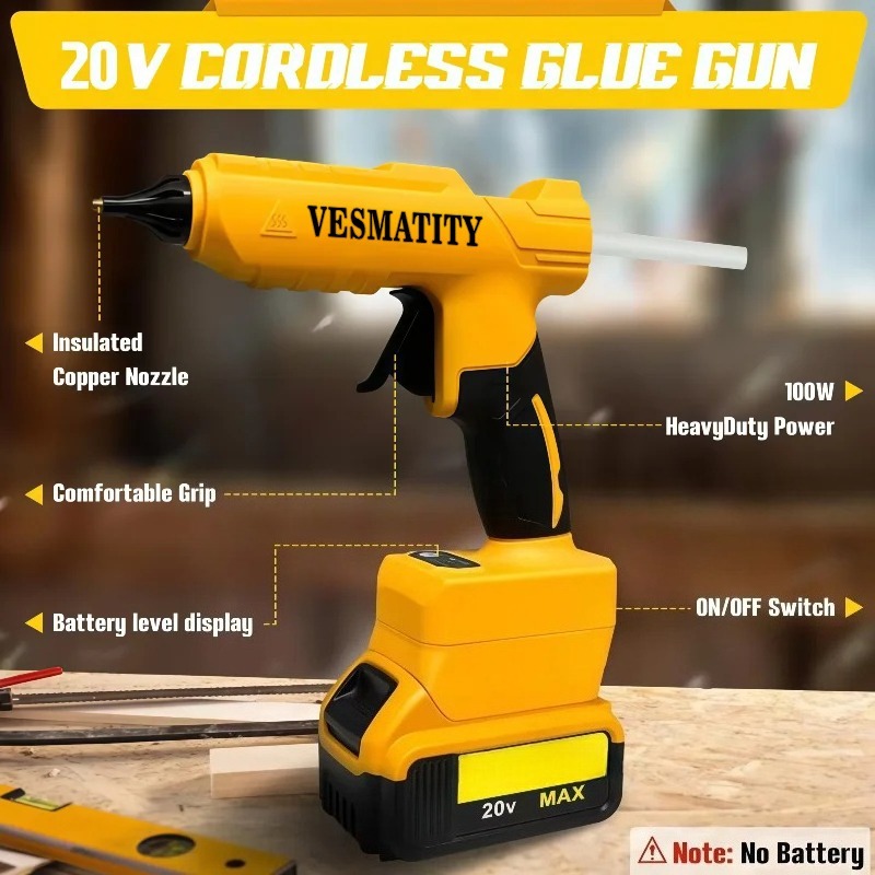 Draadloze elektrische handluch - Hot Melt Glue Gun Cordless recensie en prijs