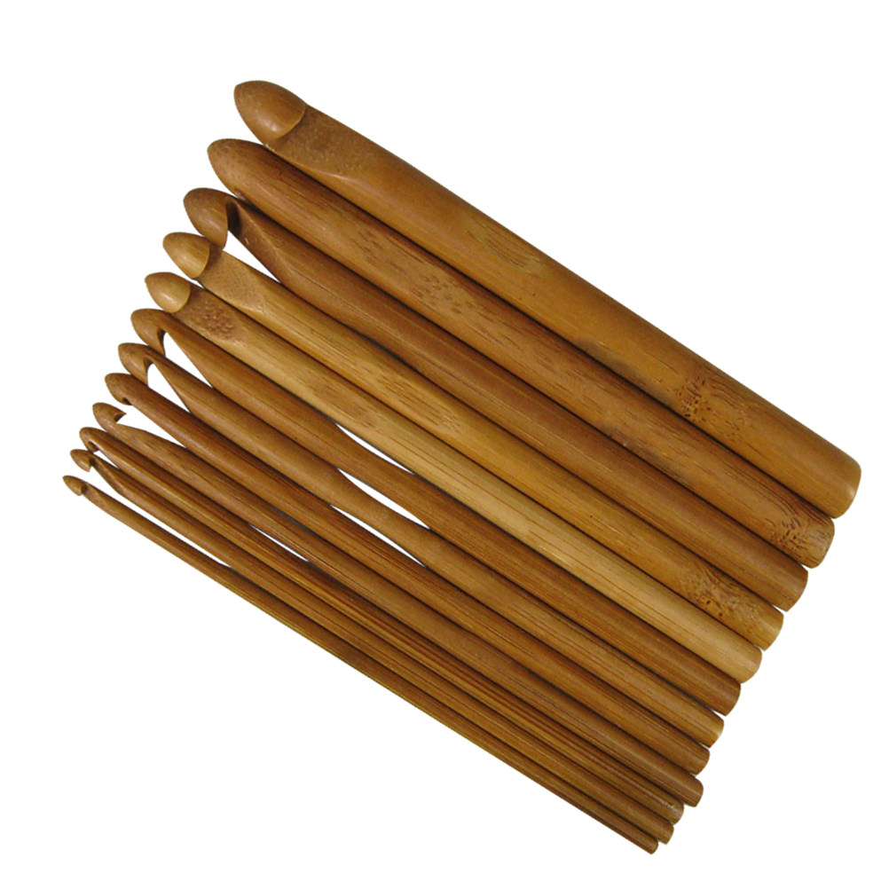 Set van 12 houten breinaalden, - Wooden Crochet Hooks Ergonomic Handle recensie en prijs